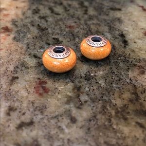 Pandora Retired Murano Wooden Charms